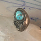 Heavy Navajo ring turquoise size 7.75 sterling silver men women