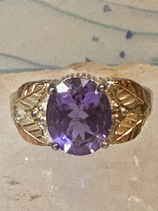 Black Hills Gold ring size 10.75 purple band sterling silver women