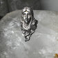 Face ring size 6.75 Art Deco long hair band sterling silver women girls