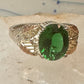 Black Hills Gold ring size 10.75 Green band sterling silver women