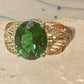 Black Hills Gold ring size 10.75 Green band sterling silver women