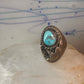 Heavy Navajo ring turquoise size 7.75 sterling silver men women