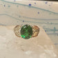 Black Hills Gold ring size 10.75 Green band sterling silver women