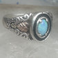 Vintage Sterling Silver Coleman Co Black Hills Gold Oval Lab Opal Ring Size 9.00 925