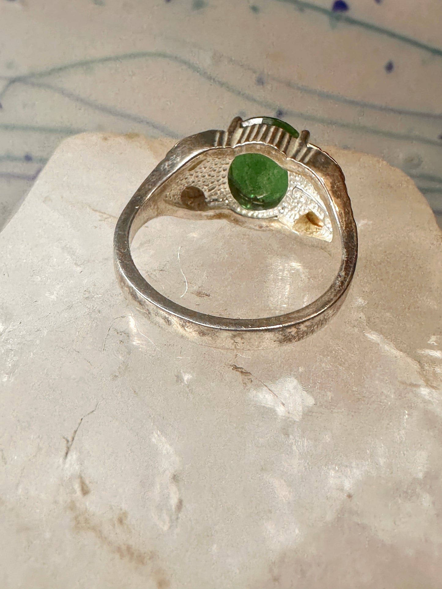 Black Hills Gold ring size 10.75 Green band sterling silver women