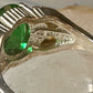 Black Hills Gold ring size 10.75 Green band sterling silver women