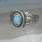 Vintage Sterling Silver Coleman Co Black Hills Gold Oval Lab Opal Ring Size 9.00 925