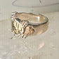 Black Hills Gold ring leaves band size 6.75 sterling silver men women