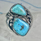 Navajo ring Turquoise size 10 sterling silver band women men