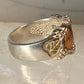 Black Hills Gold ring leaves band size 6.75 sterling silver men women