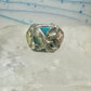 Eagle ring turquoise Black Hills Gold leaves band size 7 sterling silver women girls men