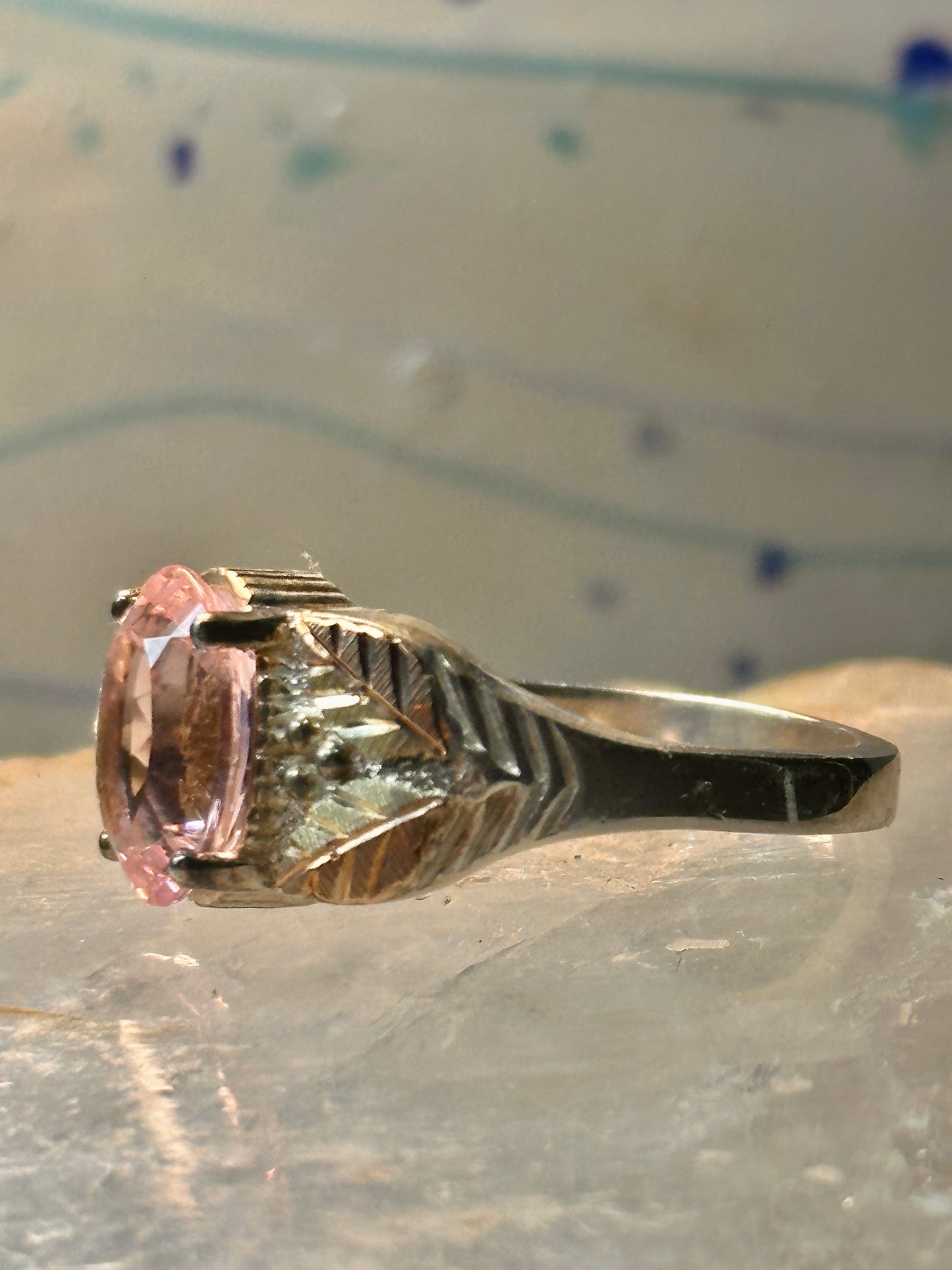 Black Hills Gold ring size 10.75 pink band sterling silver women