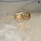 Black Hills Gold ring leaves band size 6.75 sterling silver men women