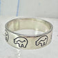 Bear ring bears band southwest size 9.25 sterling silver women men