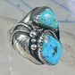 Navajo ring Turquoise size 10 sterling silver band women men