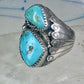 Navajo ring Turquoise size 10 sterling silver band women men