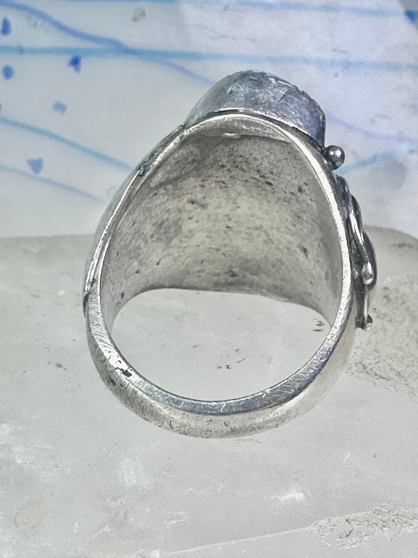 Navajo ring Turquoise size 10 sterling silver band women men