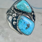 Navajo ring Turquoise size 10 sterling silver band women men