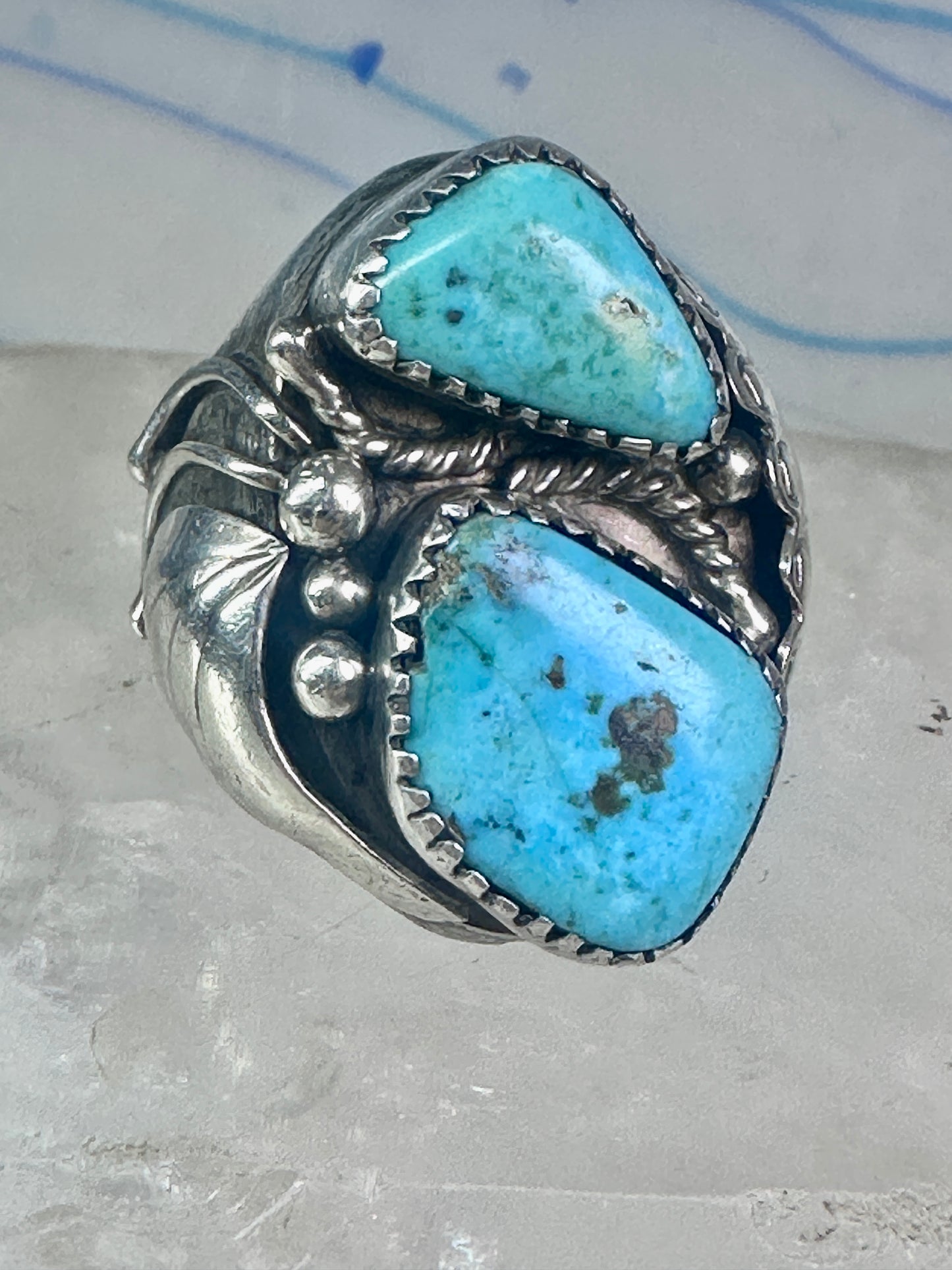 Navajo ring Turquoise size 10 sterling silver band women men