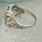 Eagle ring turquoise Black Hills Gold leaves band size 7 sterling silver women girls men