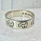 Bear ring bears band southwest size 9.25 sterling silver women men