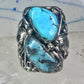 Navajo ring Turquoise size 8.75 sterling silver band women men
