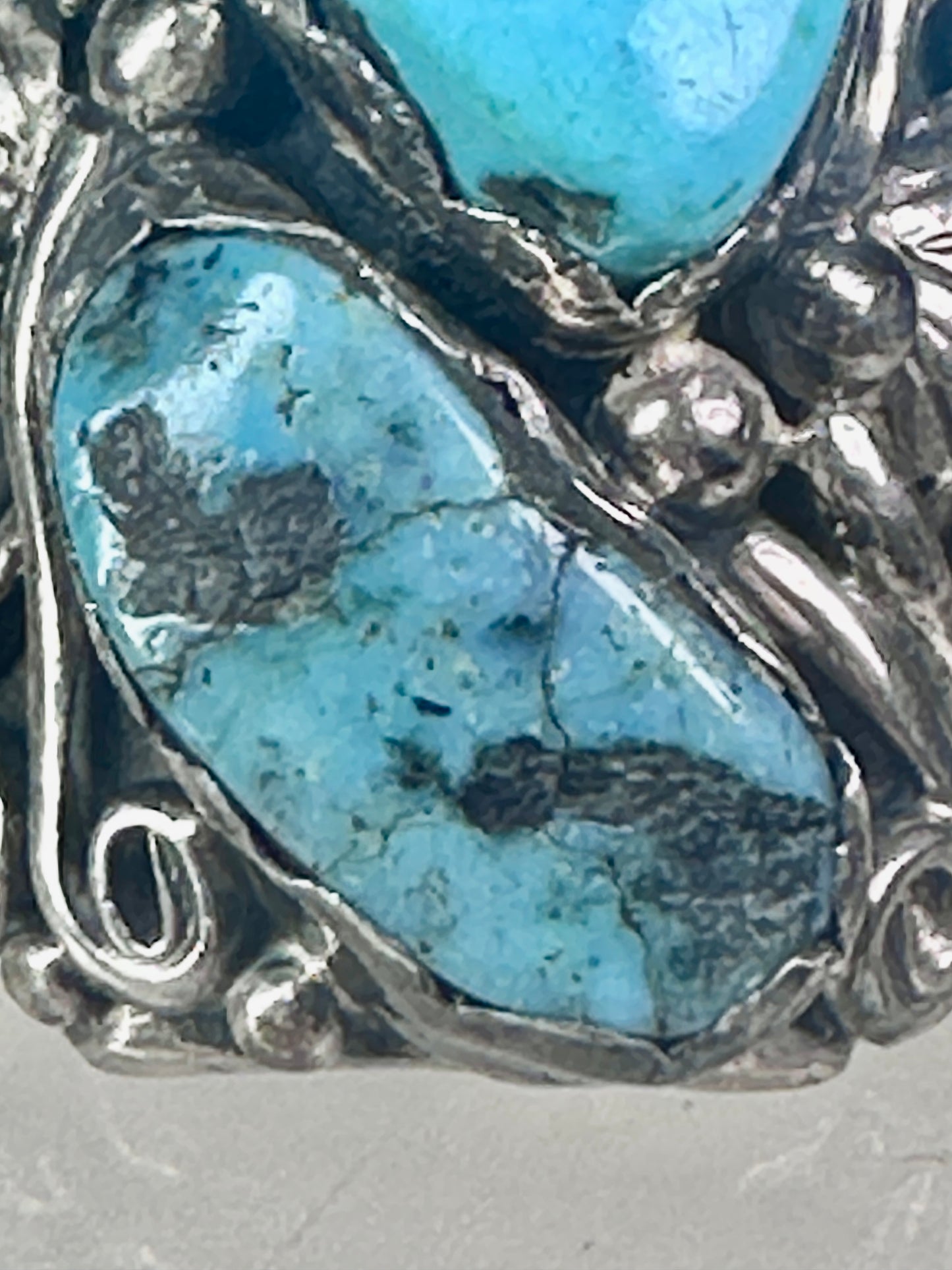 Navajo ring Turquoise size 8.75 sterling silver band women men