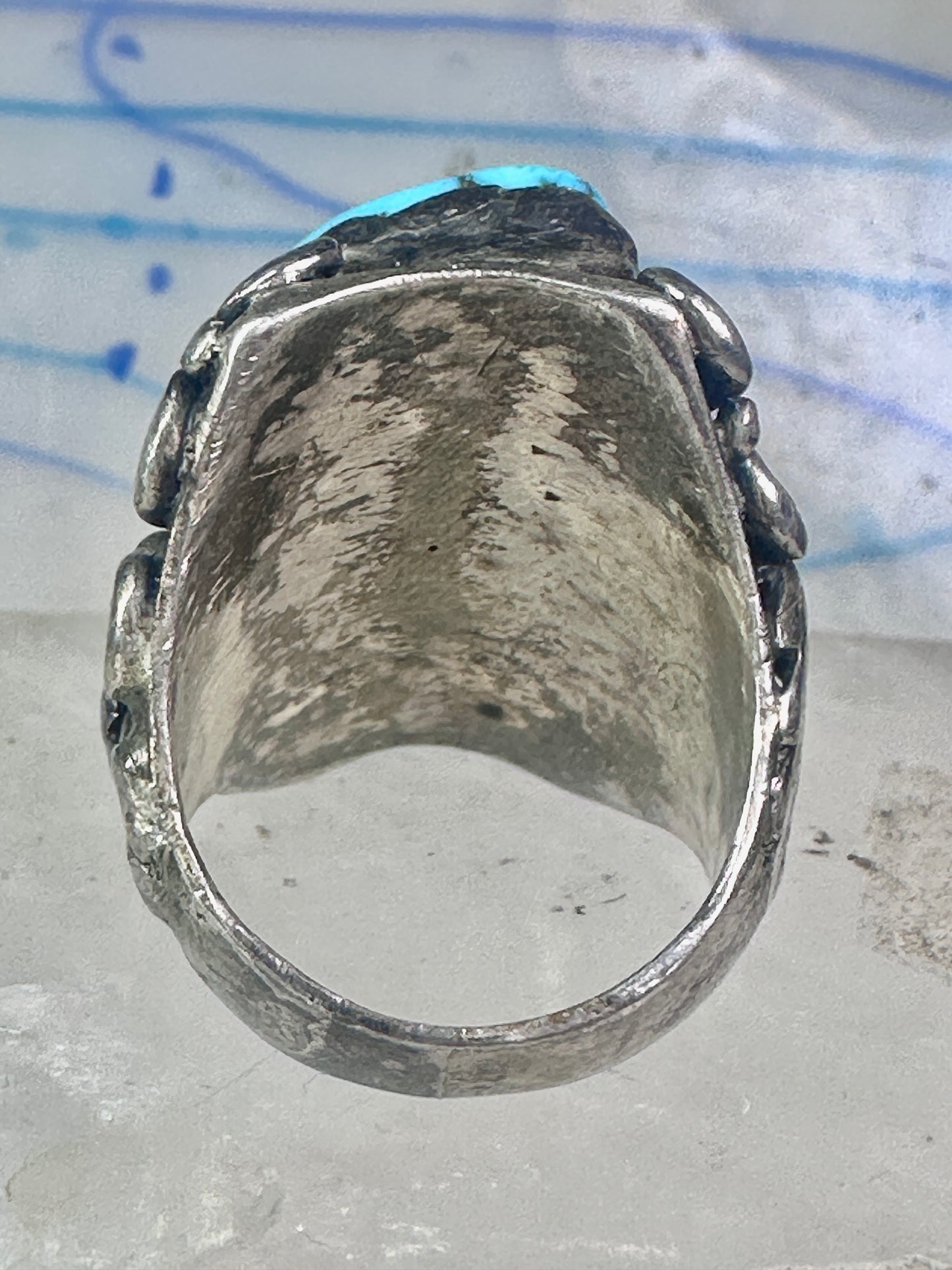 Navajo ring Turquoise size 8.75 sterling silver band women men