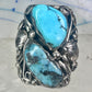 Navajo ring Turquoise size 8.75 sterling silver band women men