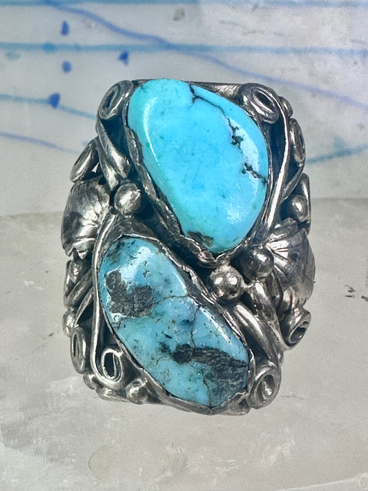 Navajo ring Turquoise size 8.75 sterling silver band women men