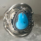 Navajo ring Turquoise band size 11.75 sterling silver women men signed P