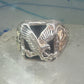 Eagle ring onyx Black Hills Gold band size 12 sterling silver women men
