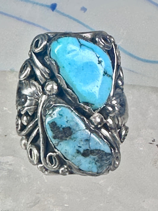 Navajo ring Turquoise size 8.75 sterling silver band women men