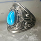 Navajo ring Turquoise band size 11.75 sterling silver women men signed P
