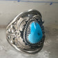 Navajo ring Turquoise band size 11.75 sterling silver women men signed P