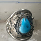 Navajo ring Turquoise band size 11.75 sterling silver women men signed P