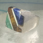 Tiger eye ring onyx sodalite Mexican band size 8 sterling silver women men