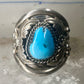 Navajo ring Turquoise band size 11.75 sterling silver women men signed P