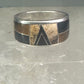 Tiger eye ring onyx jasper southwest pinky band size 5.25 sterling silver women girls