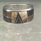 Tiger eye ring onyx jasper southwest pinky band size 5.25 sterling silver women girls