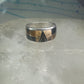 Tiger eye ring onyx jasper southwest pinky band size 5.25 sterling silver women girls