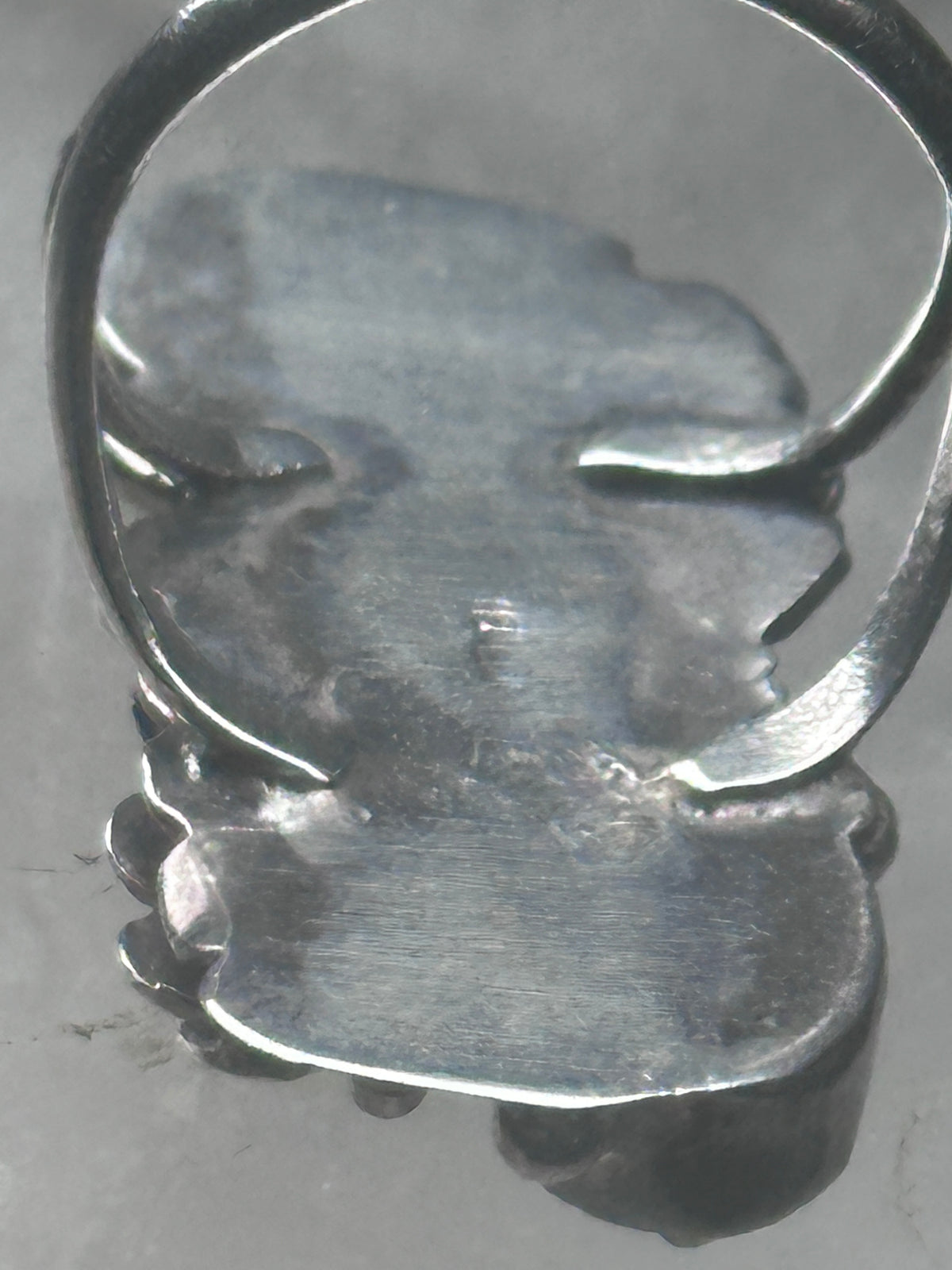 Vintage Sterling Silver Navajo Turquoise Squash Blossom Flower Ring Size 7.50 925