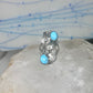 Vintage Sterling Silver Navajo Turquoise Squash Blossom Flower Ring Size 7.50 925
