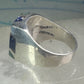 Onyx ring sodalite Mexico biker band size 10 sterling silver women men