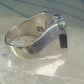 Onyx ring sodalite Mexico biker band size 10 sterling silver women men