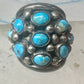 Navajo ring Dome Turquoise band size 6 sterling silver women girls