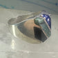 Onyx ring sodalite Mexico biker band size 10 sterling silver women men