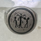 Adam Eve ring Religious Mexico band size 9 sterling silver women men