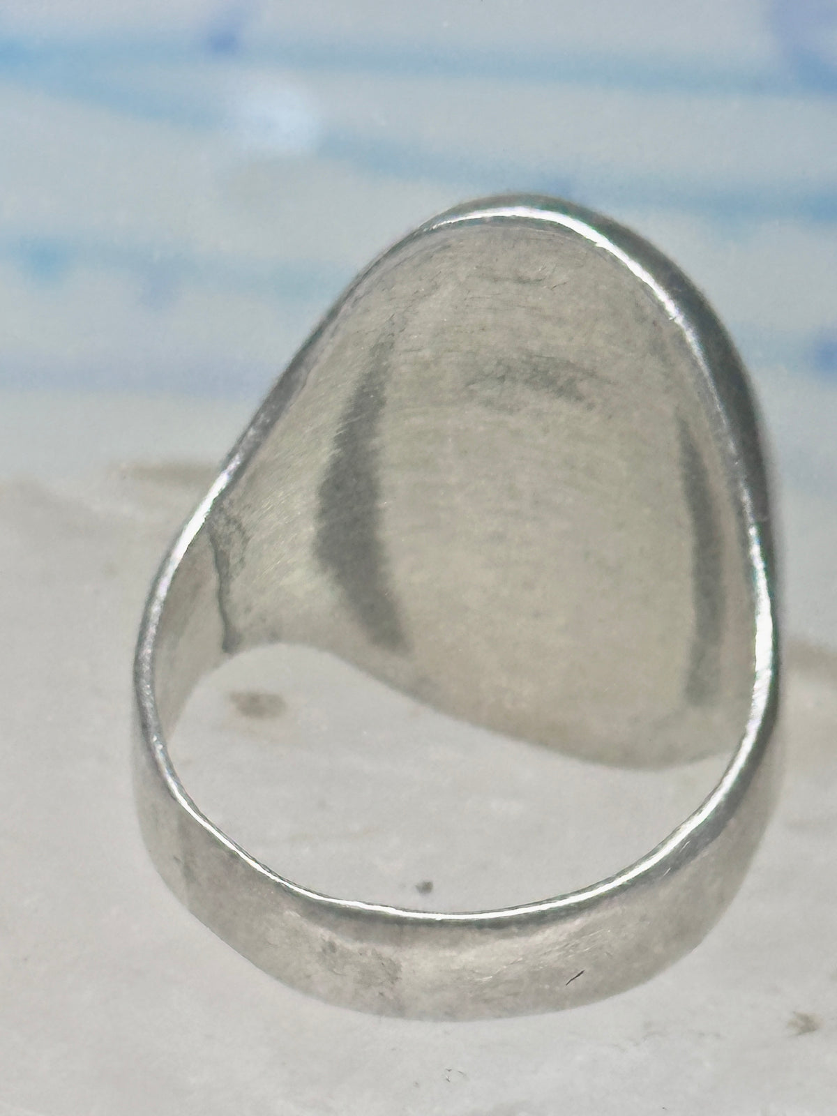 Vintage Sterling Silver Southwest Turquoise Leaf Ring Size 10.25 925