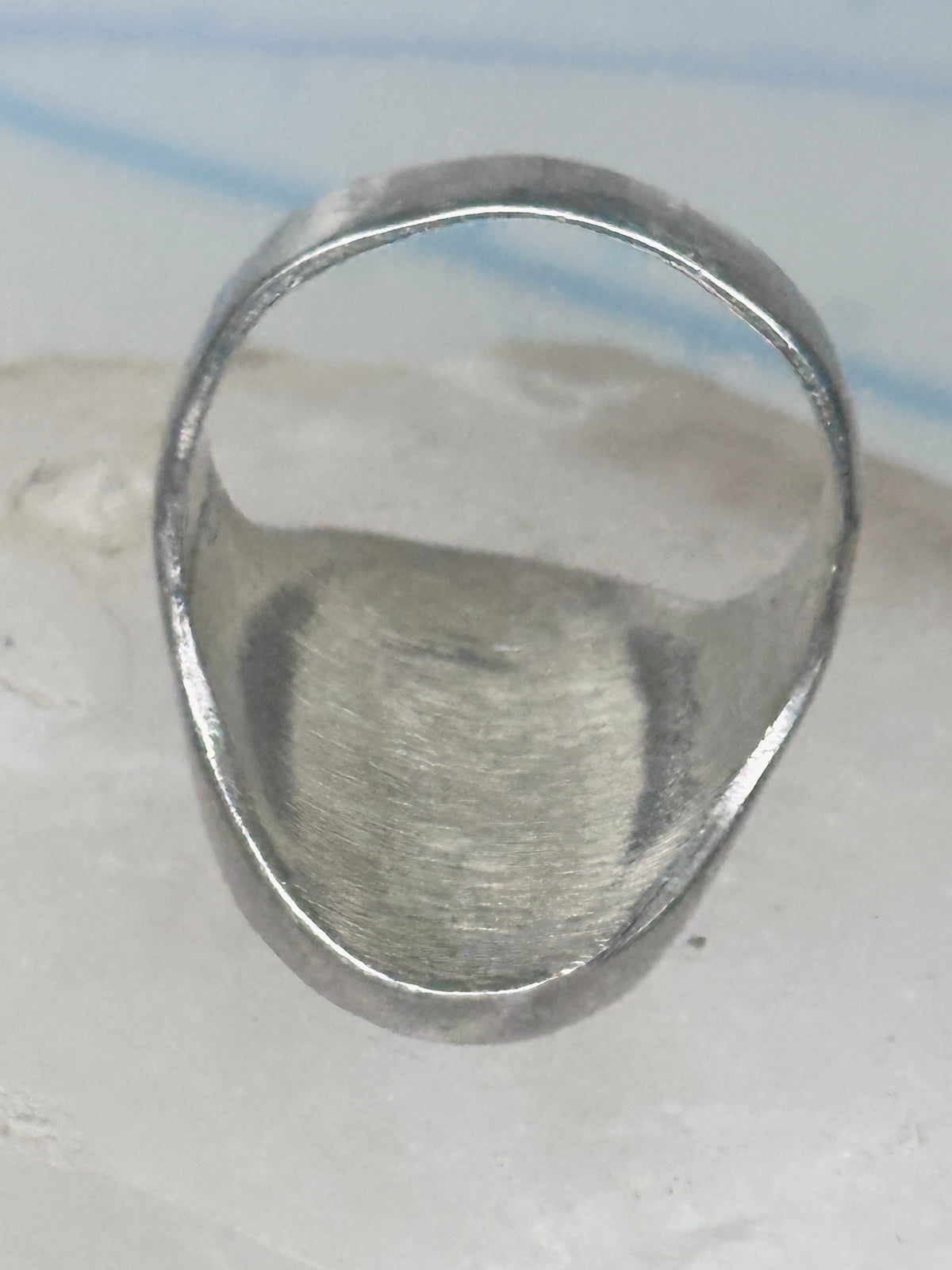 Vintage Sterling Silver Southwest Turquoise Leaf Ring Size 10.25 925